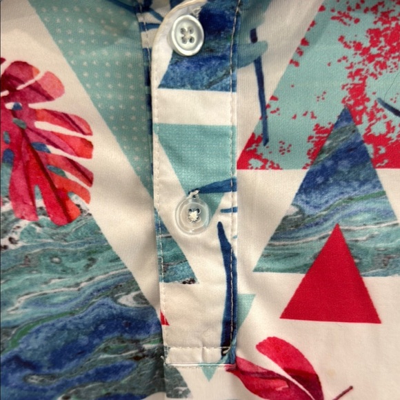 Yata Golf printed performance polo - Picture 3 of 4